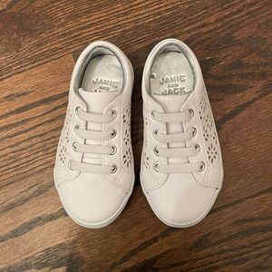 Janie and Jack size 7 white eyelet sneakers